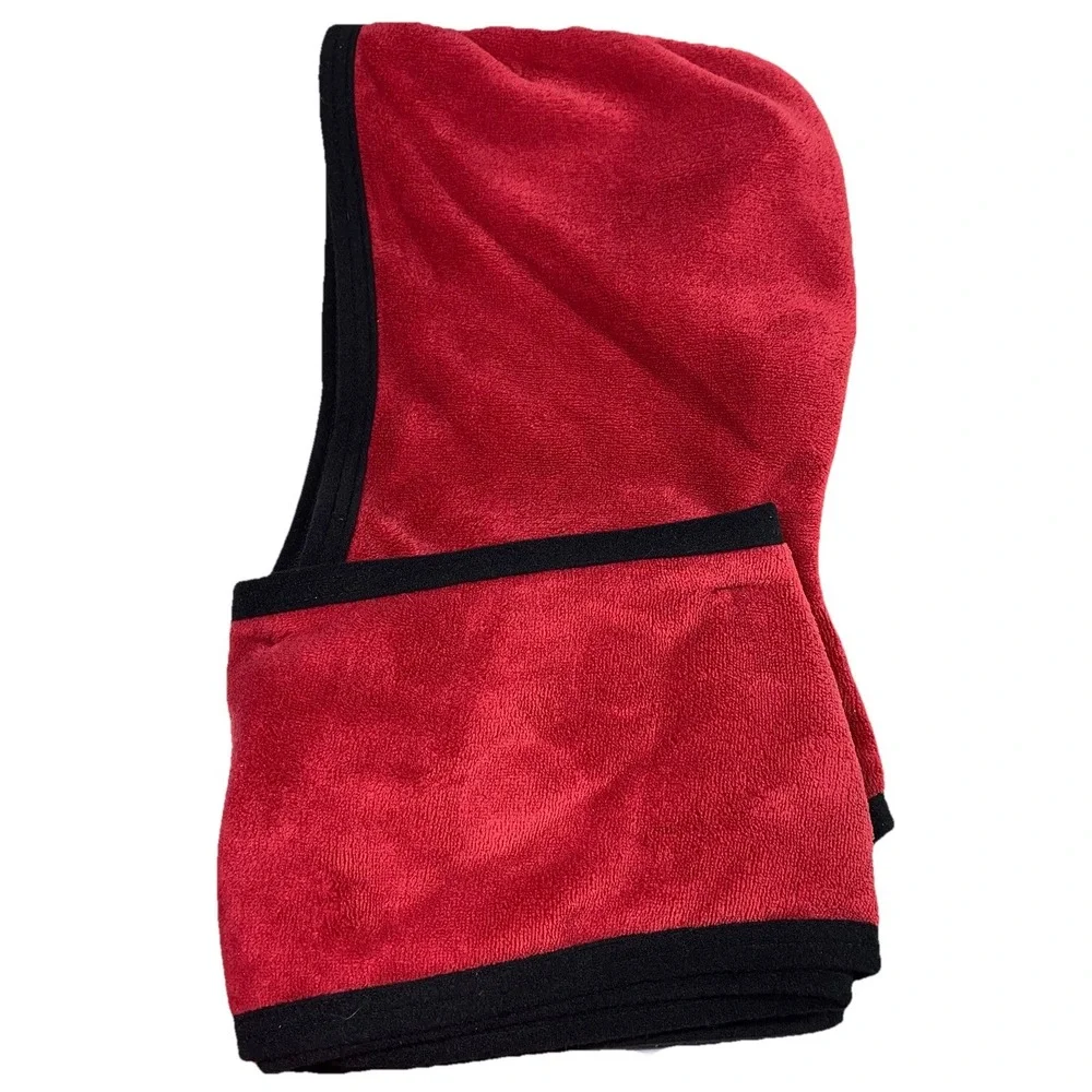 ARKANSAS RAZORBACKS Red Ultra Fleece Hoodie Scarf With Pockets -NCAA -‎ NWT